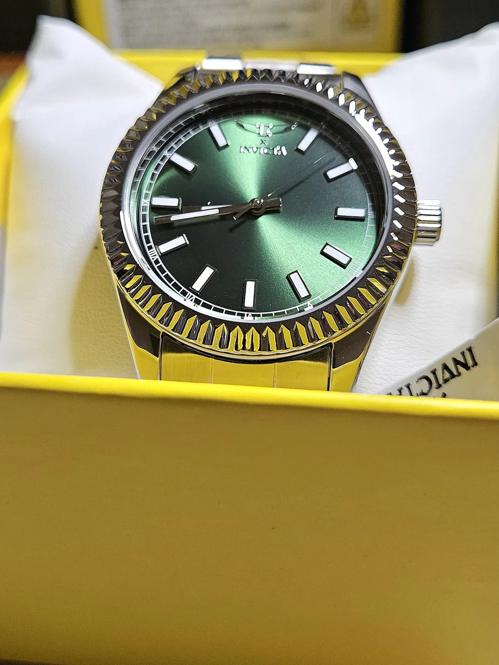 Invicta Specialty Stainless Steel Quartz Watch – Green Dial 40mm